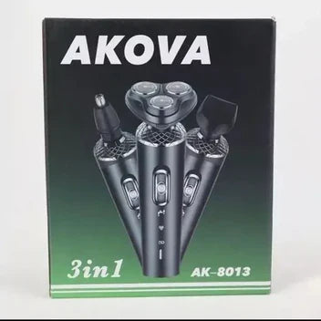 Akova 3-in-1 electronic device packaging with product illustration on a gradient background